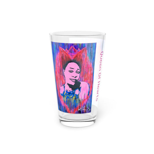 Queen Of Hearts Glass